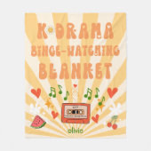 Koreanisches Drama Kdrama Binge-watching Personali Fleecedecke (Vorderseite)