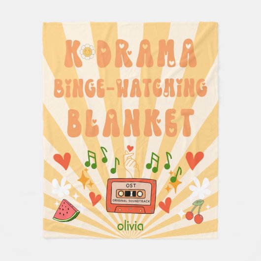 Koreanisches Drama Kdrama Binge-watching Personali Fleecedecke (Vorderseite)
