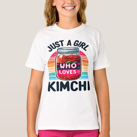 Koreanisches Essen: Nur ein Mädchen, das Kimchi Li T-Shirt (Vorderseite)