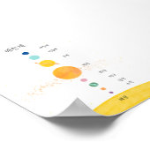 Koreanisches Hangul-Solarsystem-Poster Poster (Ecke)