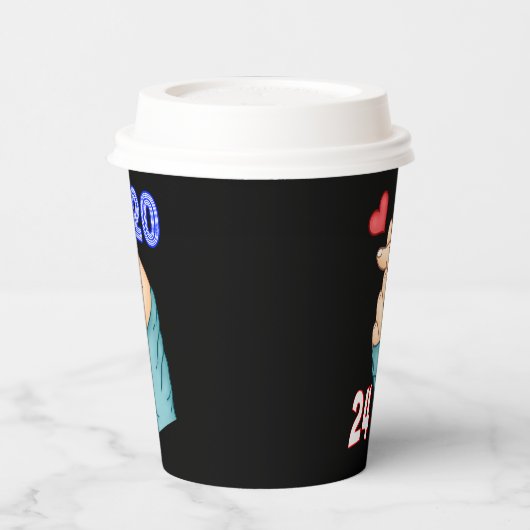 Koreanisches Herz 2024 Pappbecher (Links)