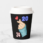 Koreanisches Herz 2024 Pappbecher (Rückseite)