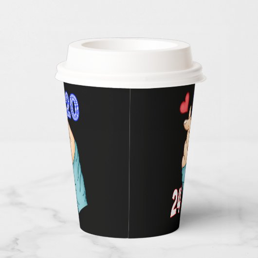 Koreanisches Herz 2024 Pappbecher (Rechts)