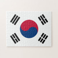 Koreanisches Herz und koreanische Flagge /Südkorea