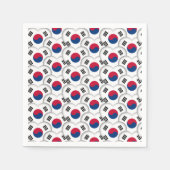 Koreanisches Herz und koreanische Flagge /Südkorea Serviette (Vorderseite)