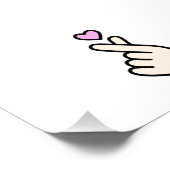 koreanisches Herzzeichen Fotodruck (Ecke)