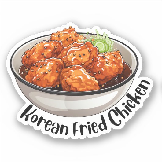 Koreanisches Hühnchen Aufkleber (Vorderseite)