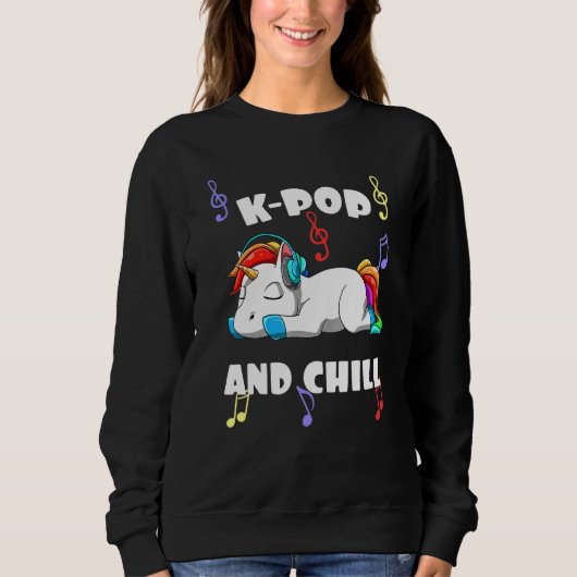 Koreanisches K-Pop Unicorn Sweatshirt (Vorderseite)