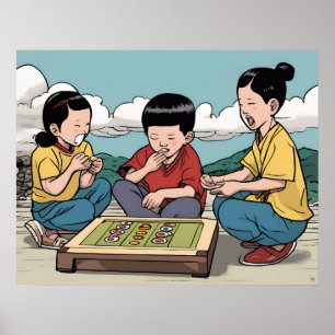 Koreanisches Kinderspiel - Kinderspielzeug Poster