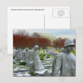 koreanisches Kriegsdenkmal Postkarte (Vorne/Hinten)