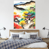 Koreanisches Landschaftsbild Leinwanddruck (Insitu (Schlafzimmer))