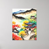 Koreanisches Landschaftsbild Leinwanddruck (Vorderseite)