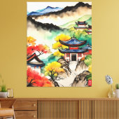 Koreanisches Landschaftsbild Leinwanddruck (Insitu (Wohnzimmer))