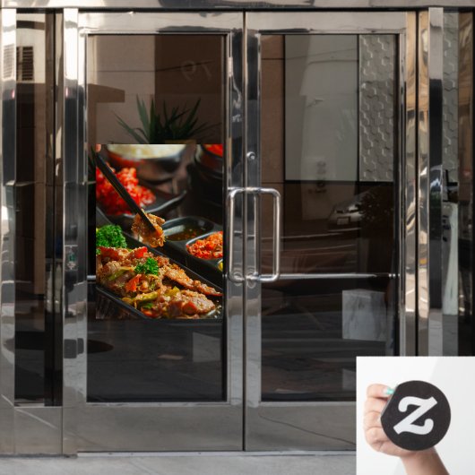 Koreanisches Lebensmittelbulgi oder mariniertes Ri Fensteraufkleber (Büro Tür)