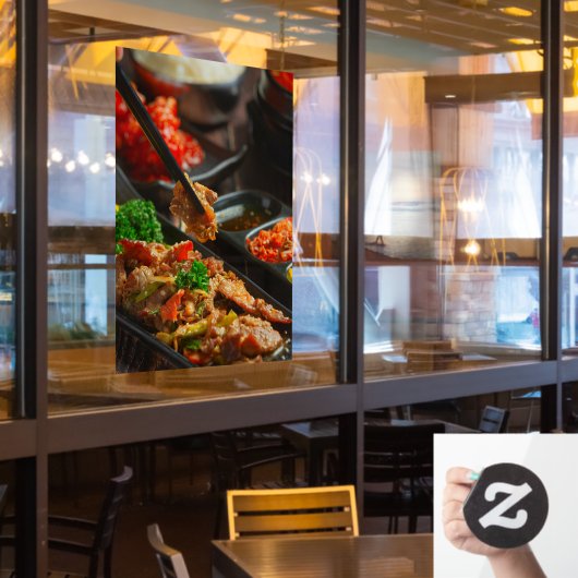 Koreanisches Lebensmittelbulgi oder mariniertes Ri Fensteraufkleber (Restaurantfenster)