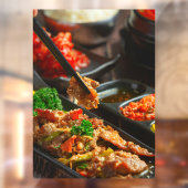 Koreanisches Lebensmittelbulgi oder mariniertes Ri Fensteraufkleber (Blatt 2)