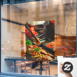 Koreanisches Lebensmittelbulgi oder mariniertes Ri Fensteraufkleber