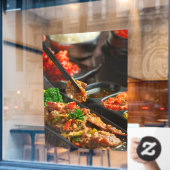 Koreanisches Lebensmittelbulgi oder mariniertes Ri Fensteraufkleber (Café-Fenster)