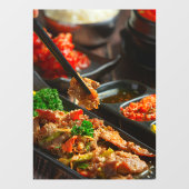 Koreanisches Lebensmittelbulgi oder mariniertes Ri Fensteraufkleber (Blatt)