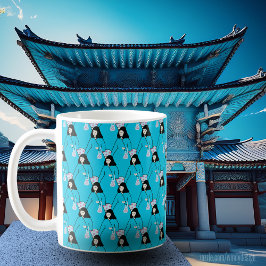 Koreanisches Mädchen in Hanbok Kaffeetasse