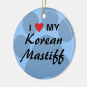 Koreanisches Mastiff-Monogramm Keramikornament (Links)