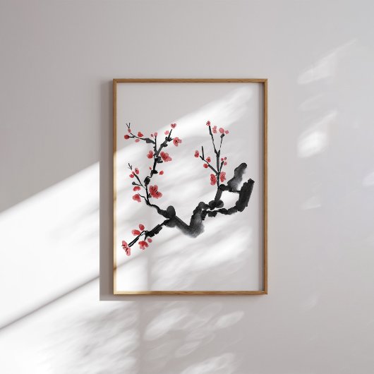 Koreanisches Plum Blossom Tinte Painting Poster