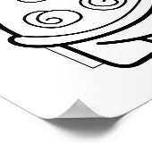 Koreanisches Proverb-Farbplakat - Motivierend Zita Poster (Ecke)