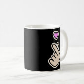 Koreanisches Saranghae-Shirt K-Pop K-Drama Kaffeetasse (VorderseiteRechts)