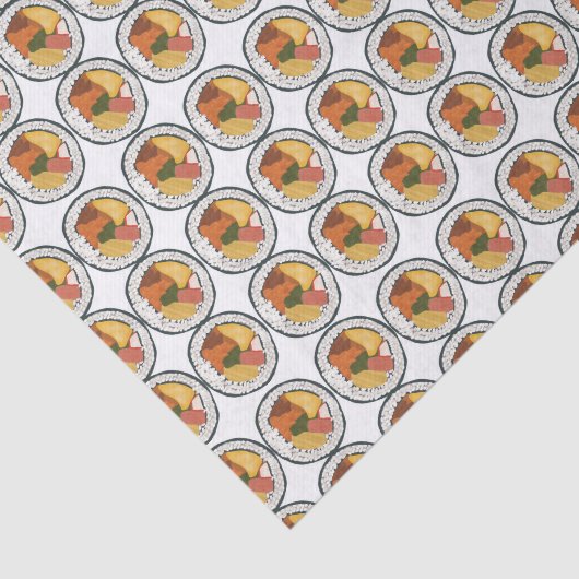 Koreanisches Sushi Gimbap Kimbap-Muster Seidenpapier (Ausschnitt)