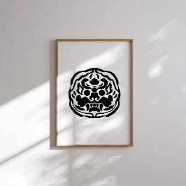 Koreanisches Tiger Mask Traditionelles Muster Post Poster