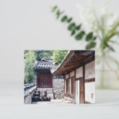 Koreanisches Traditionshaus Postkarte (Stehend Vorderseite)
