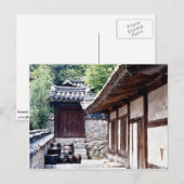 Koreanisches Traditionshaus Postkarte (Vorne/Hinten)