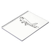 Koreanisches Vokabular-Flugzeug 한국의비행기 Notizblock (Linke Seite)