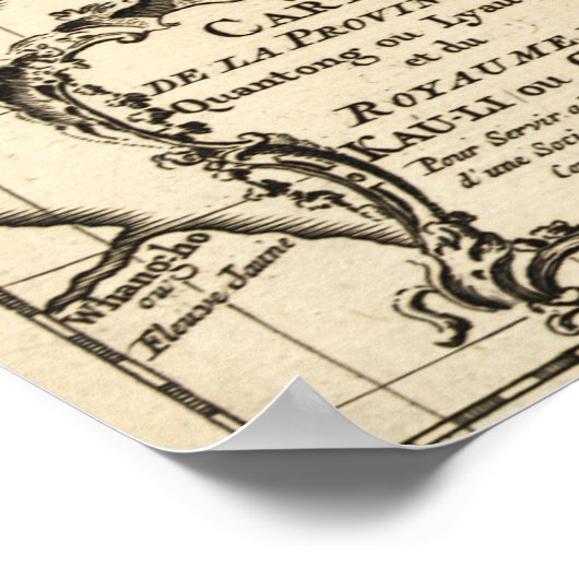 KoreaPanorama Karte Korea Poster (Ecke)