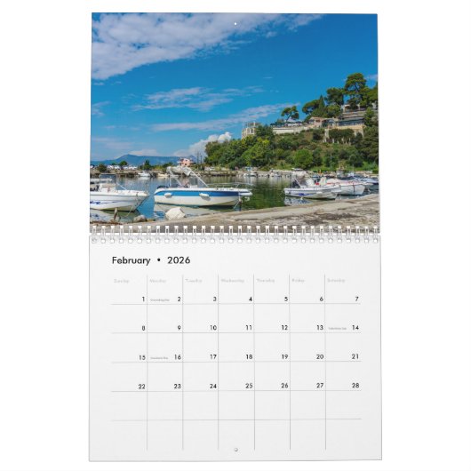 Korfu - Aussicht auf die Insel Kalender (Feb 2026)