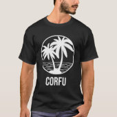 Korfu Ferienhaus Palm Tree Ozeanferien Sommer T-Shirt (Vorderseite)