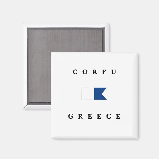 Korfu Griechenland Alpha Dive Flag Magnet (Vorderseite/Rückseite)