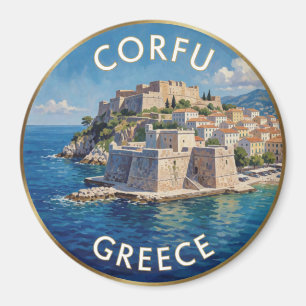 Korfu Griechenland Alte Festung Ionisches Meer Rei Magnet