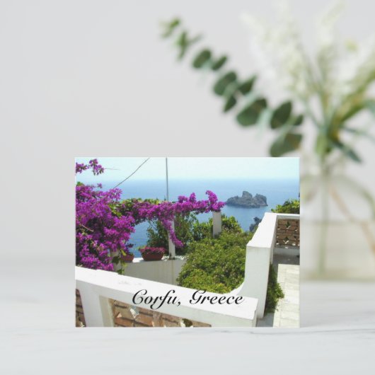 Korfu, Griechenland Postkarte (Stehend Vorderseite)