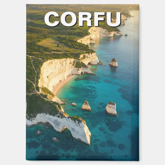 Korfu Griechenland Travel Magnet (Vorderseite)