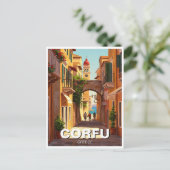 Korfu Griechenland Travel Postkarte (Stehend Vorderseite)