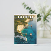 Korfu Griechenland Travel Postkarte (Stehend Vorderseite)