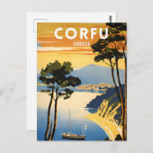 Korfu Griechenland Vintag Postkarte (Vorne/Hinten)