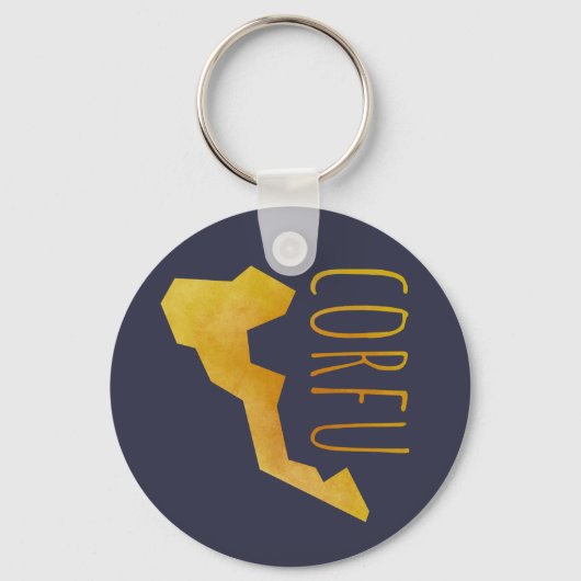 Korfu Karte Schlüsselanhänger (Vorderseite)