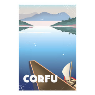 Korfu-Reiseposter Fotodruck