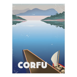 Korfu-Reiseposter Poster