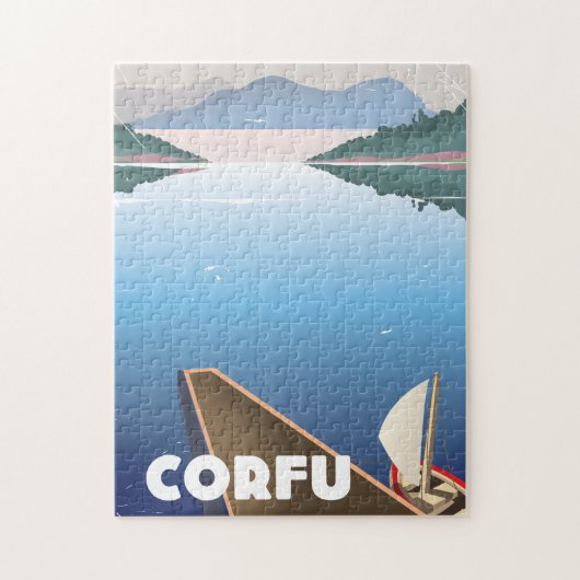 Korfu-Reiseposter Puzzle (Vertikal)