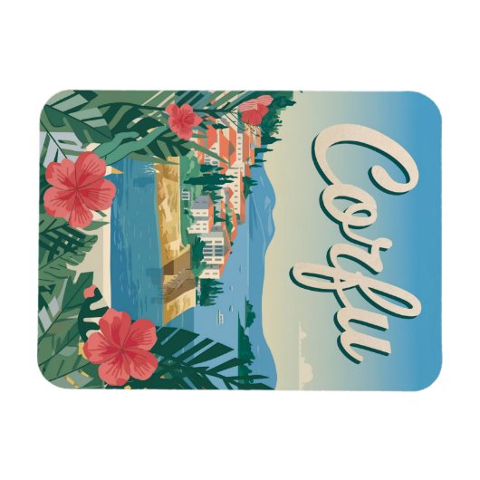 Korfu Vintag Magnet (Horizontal)