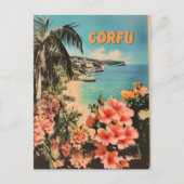 Korfu Vintag Postkarte (Vorderseite)