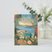 Korfu Vintag Postkarte (Stehend Vorderseite)